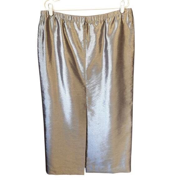 Alex Evenings Women’s Beige Satin Sequin Mother of The Bride Jacket Skirt Sz. 16 - Picture 6 of 16